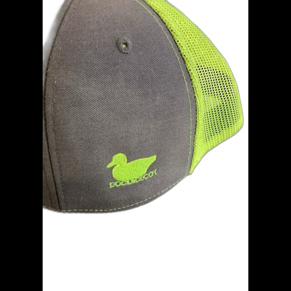 Richardson Cap Hat Unisex Snapback Color Gray Yellow Dock & Decoy Truckers - Picture 2 of 7